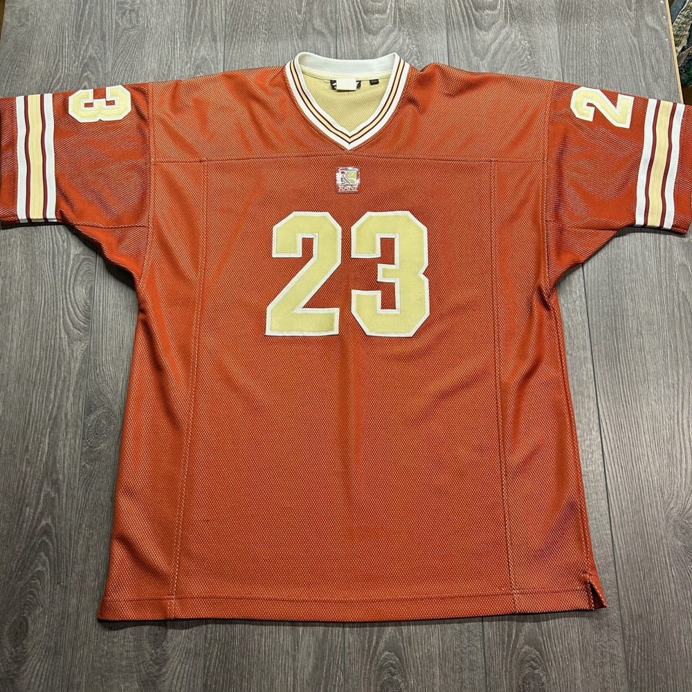 Vintage Karl Kani Endurance Football Jersey Orange Mesh 23 Hip Hop XXL